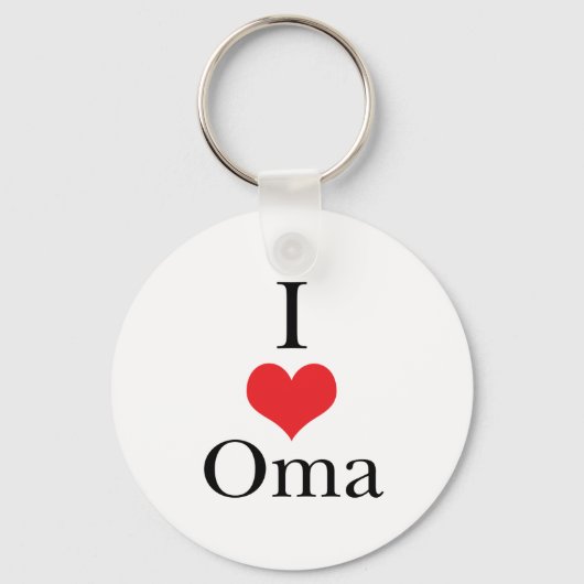 I Love (Heart) Oma Sleutelhanger (Voorkant)