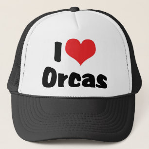 I Love Heart Orcas - Killer Whale Lover Trucker Pet