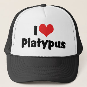 I Love Heart Platypus Trucker Pet
