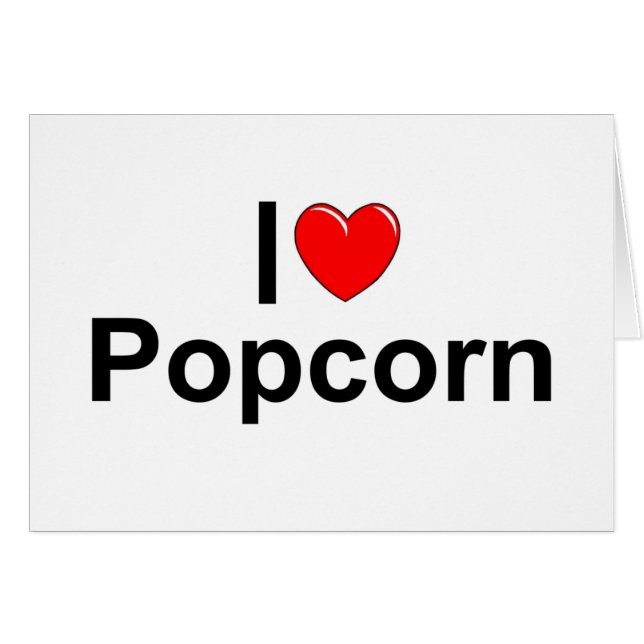 I Love (Heart) Popcorn (Voorkant Horizontaal)