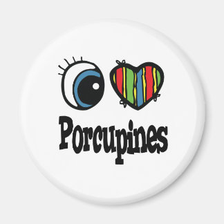 I Love (Heart) Porcupines Magneet