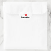 I Love Heart Robotics - Robot Lover Hart Sticker (Tas)