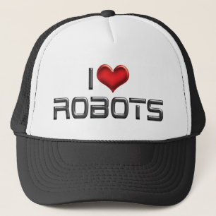 I Love Heart Robots - Robotics Lover Trucker Pet