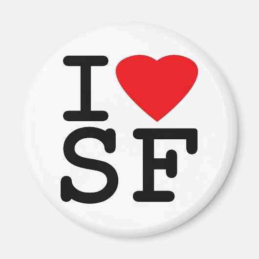 I Love Heart San Francisco Magneet (Voorkant)