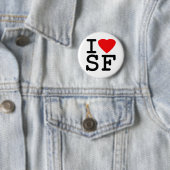 I Love Heart San Francisco Ronde Button 5,7 Cm (In situ)