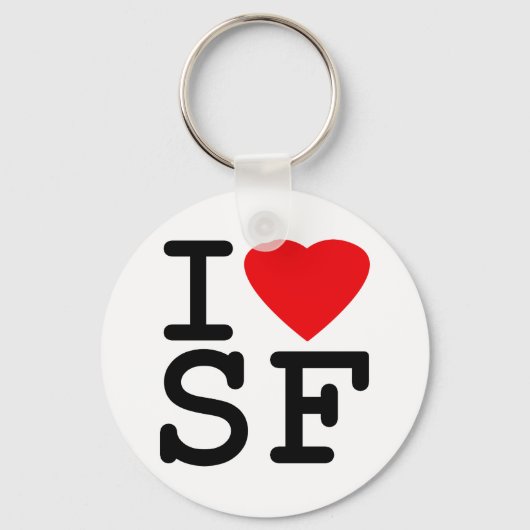 I Love Heart San Francisco Sleutelhanger (Voorkant)