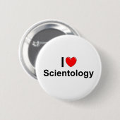 I Love (Heart) Scientology Ronde Button 5,7 Cm (Voorkant /achterkant)