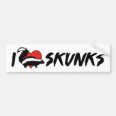 I Love Heart Skunks Bumpersticker (Voorkant)