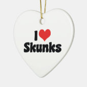 I Love Heart Skunks Keramisch Ornament (Links)
