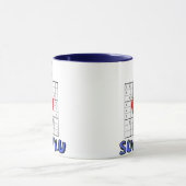 I Love Heart Sudoku Puzzle Coffee Mok (Midden)
