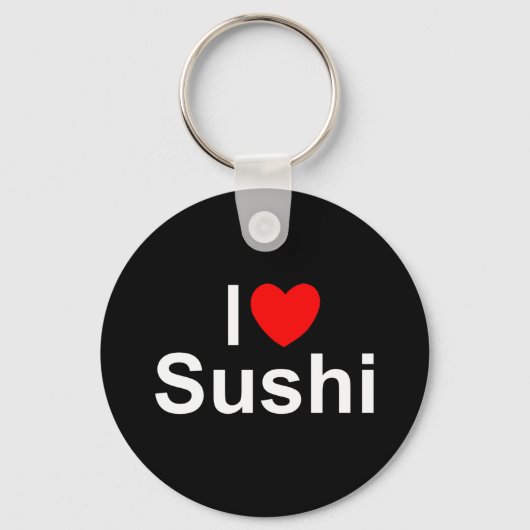 I Love (Heart) Sushi Sleutelhanger (Voorkant)