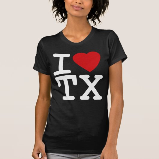 I Love Heart Texas T-shirt (Voorkant)