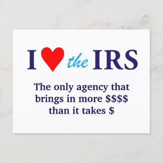 I Love Heart the IRS Briefkaart