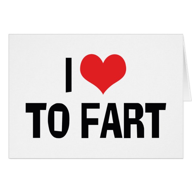 I Love Heart To Fart - Drôle Humour (Devant horizontal)