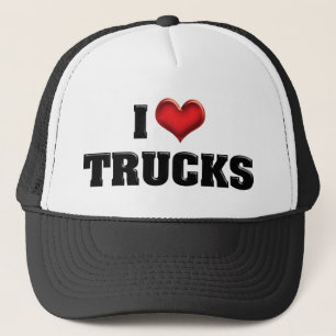 I Love Heart Trucks - Truck Lover Trucker Pet