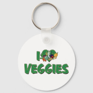 I Love Heart Veggies - Vegan Health Food Lover Sleutelhanger