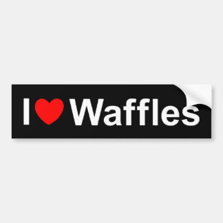 I Love (Heart) Waffles Bumpersticker