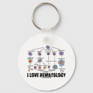I Love Hematology (Blood Cell Lineage) Sleutelhanger