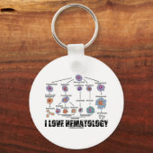 I Love Hematology (Blood Cell Lineage) Sleutelhanger (Voorkant)