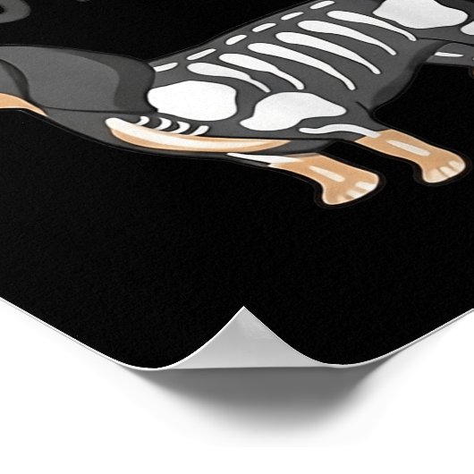 I Love Her Boo Bees Funny Halloween Dachshund Ween Poster (Hoek)