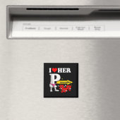 I Love Her Ity Funny Valentine's Day Couple Matchi Magneet (Insitu (Vaatwasser))