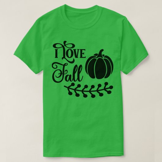 I Love Herfst Simple Lettering T-shirt (Design voorkant)