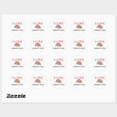 I Love Hermit Crabs Ronde Sticker (Vel)