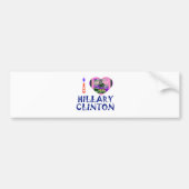 I Love Hillary Heart Art Bumper Sticker (Devant)