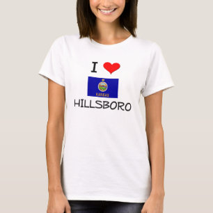 I Love HILLSBORO Kansas T-shirt