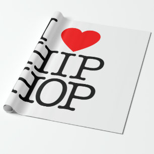 I Love Hip Hop (Heart) - Rap en Hip Hop Fan Cadeaupapier