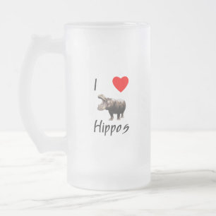 I Love Hippos (2) Matglas Bierpul