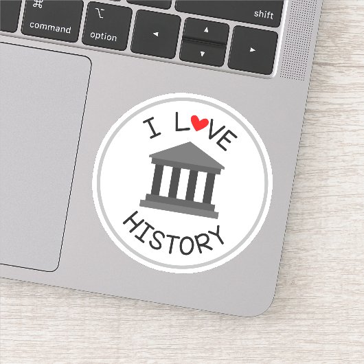 I Love Histoire École Die Cut Sticker Decal (Détail)