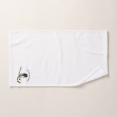 I Love hockey conception personnalisée avec bâton (Serviette à main)