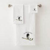 I Love hockey design with stick and helm Bad Handdoek (Insitu)