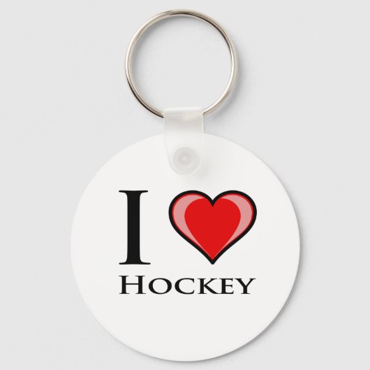 I Love Hockey Sleutelhanger (Voorkant)