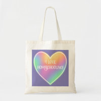 I Love Homeschooling Heart Sac fourre-tout