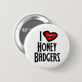 I Love Honey Badgers Ronde Button 5,7 Cm (Voorkant /achterkant)