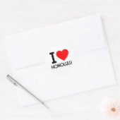 I Love Honolulu Ronde Sticker (Envelop)