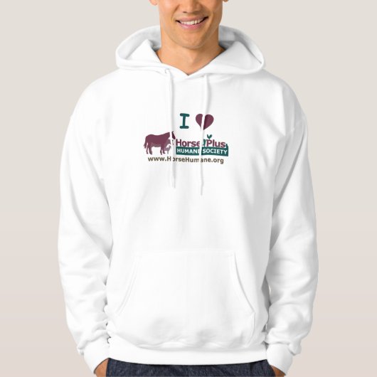 I Love Horse Plus - Hoodie (Voorkant)