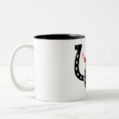 "I Love Horses" 11oz Coffee-Mok Tweekleurige Koffiemok (Links)
