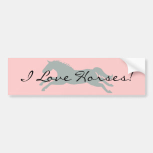I Love Horses Bumpersticker
