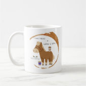 I Love Horses & Coffee a Latte Mug (Gauche)