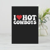 I Love Hot Cowboys Kaart (Staand voorkant)