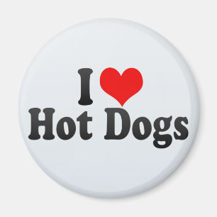 I Love Hot Dogs Magneet