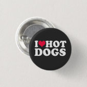I Love Hot Dogs Ronde Button 3,2 Cm (Voorkant /achterkant)