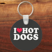 I Love Hot Dogs Sleutelhanger (Voorkant)