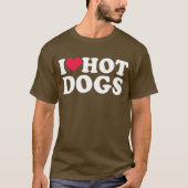 I Love Hot Dogs T-shirt (Voorkant)