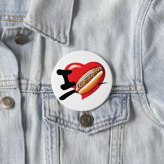 I Love Hotdogs Button (In situ)