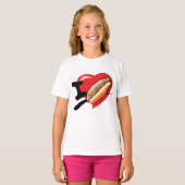I Love Hotdogs Girls T-Shirt (Devant entier)