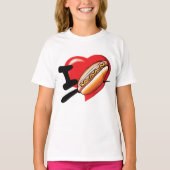 I Love Hotdogs Girls T-Shirt (Devant)